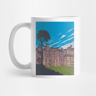 Pha Chor in Mae Wang National Park Chiang Mai Thailand WPA Art Deco Poster Mug